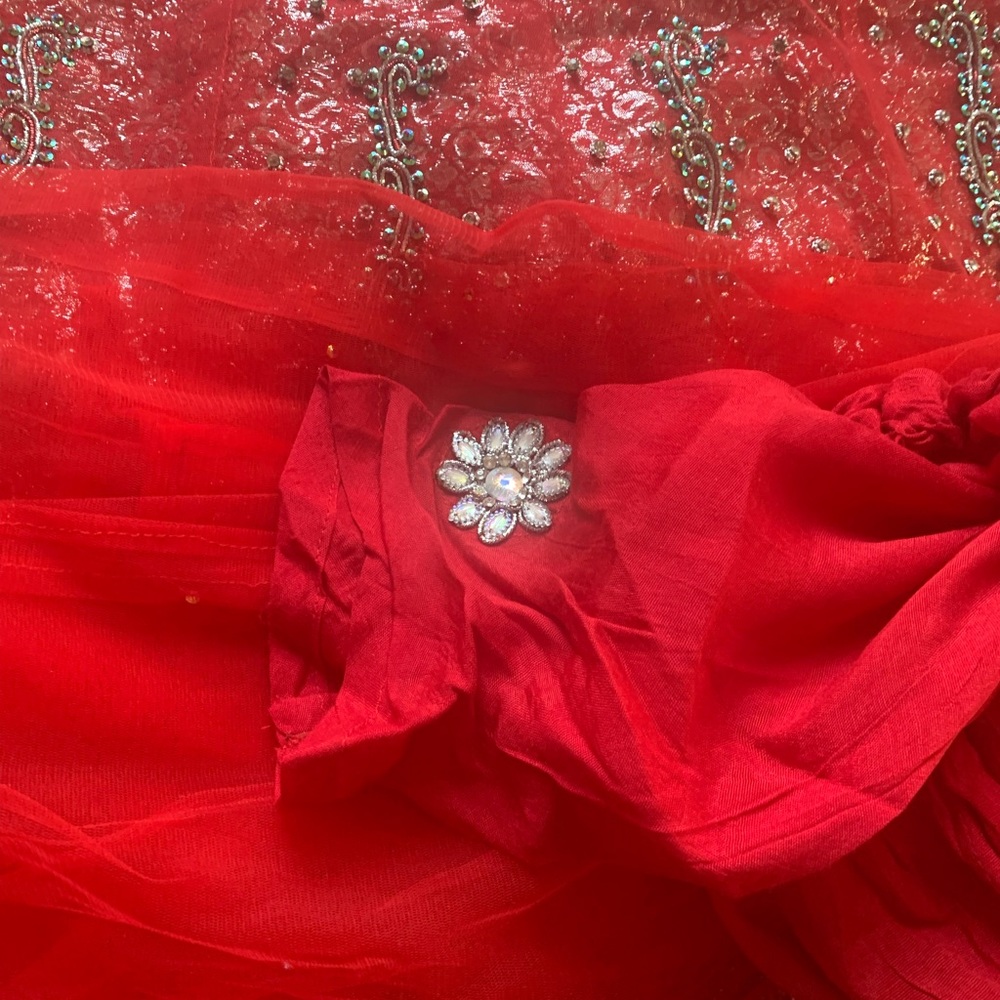 Red full worked suit - Picture 3 of 4